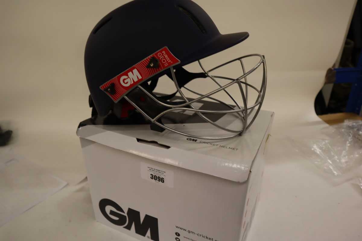 Lot GM Purist GEO II cricket helmet, navy, senior...