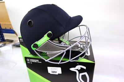 Lot Kookaburra PRO600F cricket helmet, navy,...