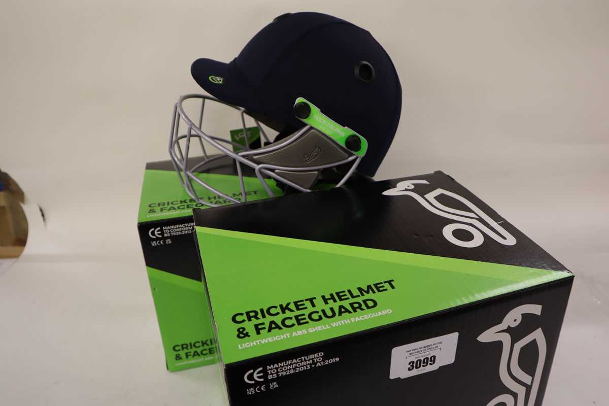 Lot Kookaburra PRO600F cricket helmet, navy,...