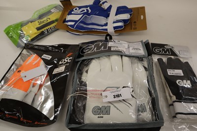 Lot 5x various wicketkeeping gloves and inner...