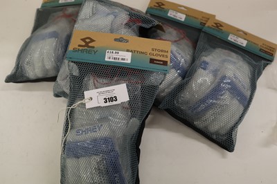 Lot 6x pairs cricket batting gloves by Shrey Storm