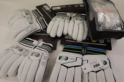 Lot 5x pairs cricket batting gloves by GM