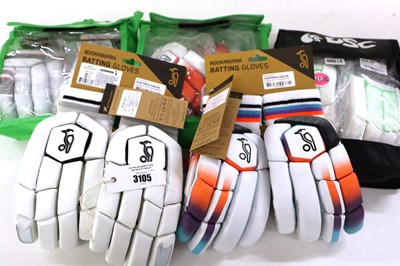 Lot 4x pairs cricket batting gloves by Kookaburra,...