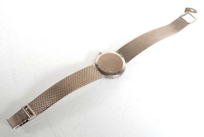 Lot 910 - A ladies 18ct white gold cocktail wristwatch...