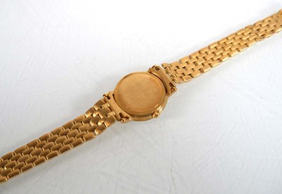 Lot 911 - A ladies 18ct yellow gold wristwatch by...