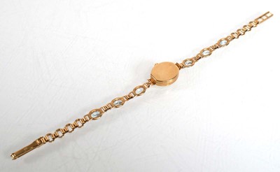 Lot 913 - A ladies 9ct yellow gold wristwatch by...