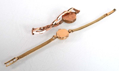 Lot 917 - A ladies 9ct yellow gold wristwatch by Eterna,...