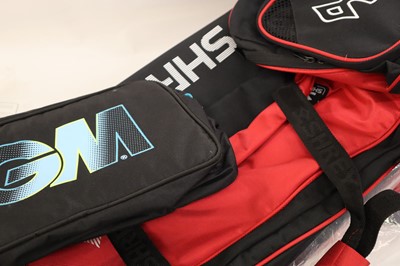 Lot 4x Shrey cricket bags and a GM boot bag