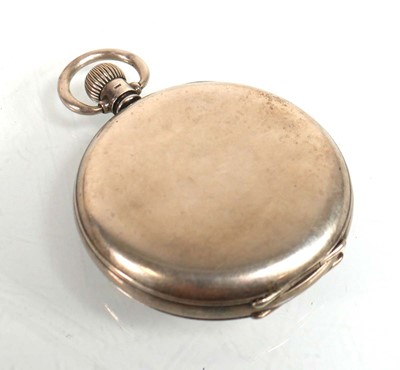 Lot 922 - A silver half hunter pocket watch by Benson,...