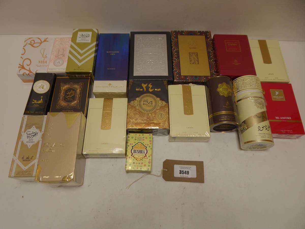 Lot Large selection of various Arabian perfumes