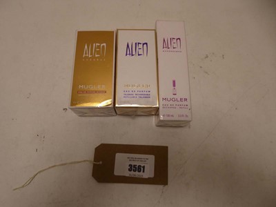 Lot 3x Mugler alien perfumes in 60ml, 60ml & 100ml