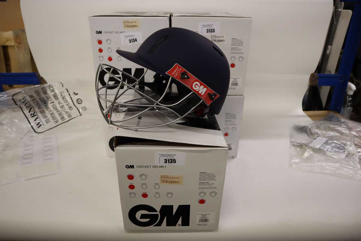 Lot GM Purist GEO II cricket helmet, navy, junior