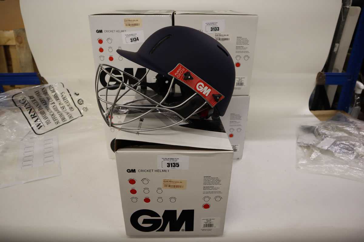 Lot GM Purist GEO II cricket helmet, navy, junior