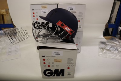 Lot GM Purist GEO II cricket helmet, navy, junior...