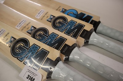 Lot 4x GM Diamond 101 cricket bats, 3x size 4, 1x...