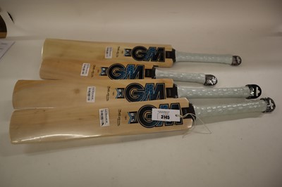 Lot 4x GM Diamond 101 cricket bats, 2x size 4, 1x...