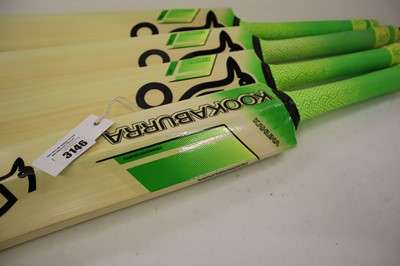 Lot 4x Kookaburra Kahuna cricket bats, size 3