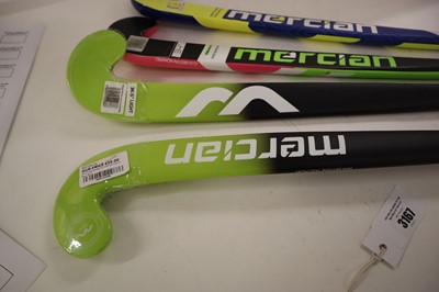 Lot 2x Mercian junior hockey sticks and 2x Genesis...
