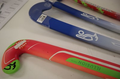 Lot 4x assorted Kookaburra hockey sticks