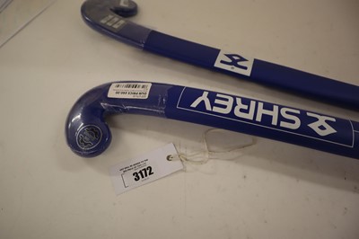Lot 2x Shrey Chroma 20 hockey sticks, 1x 36.5" and...