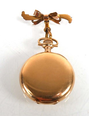 Lot 923 - A 14ct yellow gold full hunter fob watch by...