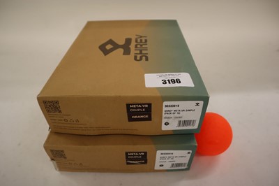 Lot 2x boxes of 12x Shrey Meta hockey balls in orange