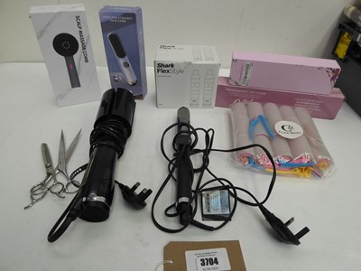 Lot 3704 - Shark Flex style auto wrap curlers, heated...