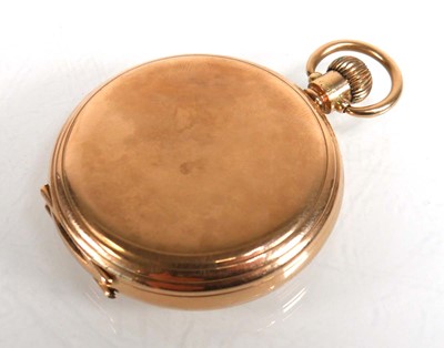 Lot 924 - A 9ct yellow gold full hunter pocket watch by...
