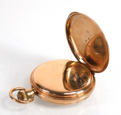 Lot 924 - A 9ct yellow gold full hunter pocket watch by...