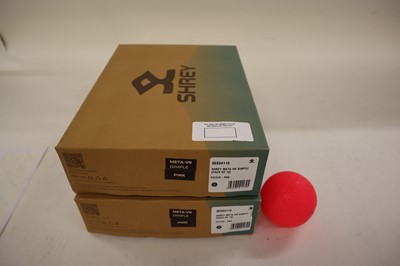 Lot 2x boxes of 12x Shrey Meta hockey balls in pink