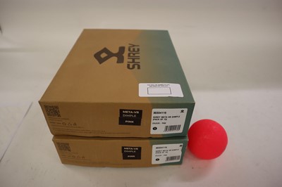 Lot 2x boxes of 12x Shrey Meta hockey balls in pink