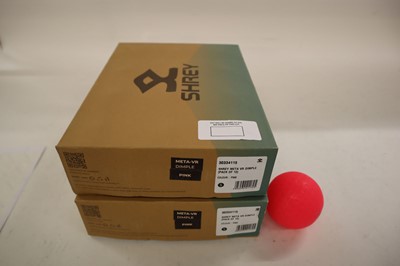 Lot 2x boxes of 12x Shrey Meta hockey balls in pink