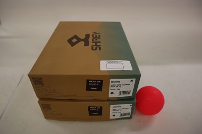 Lot 2x boxes of 12x Shrey Meta hockey balls in pink