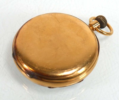 Lot 926 - An 18ct yellow gold open face centre seconds...
