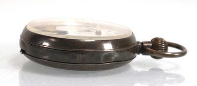 Lot 928 - A silver open face 8-day Hebdomas patent...