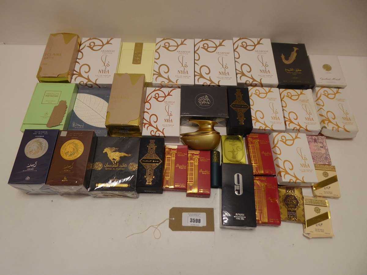 Lot Large selection of various Arabian perfumes