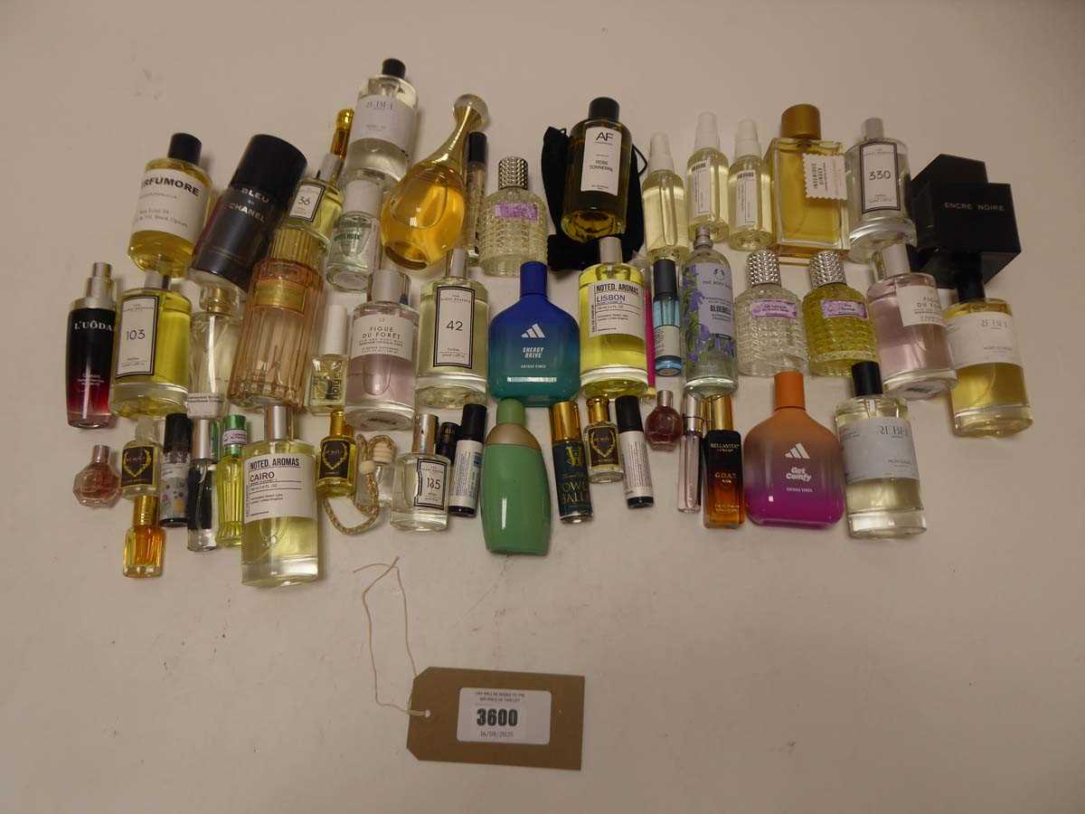 Lot Selection of various loose and part used perfumes