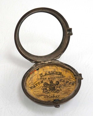 Lot 930 - A George III silver pair case pocket watch,...