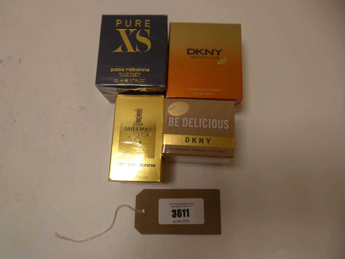 Lot 4x Perfumes to include Paco Rabanne pure XS...