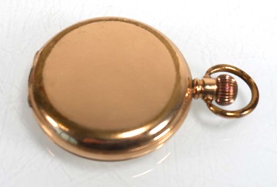 Lot 932 - A gold plated full hunter pocket watch by...