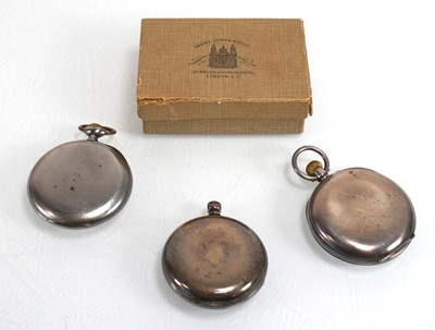 Lot 935 - A gun metal open face pocket watch by Omega, d....