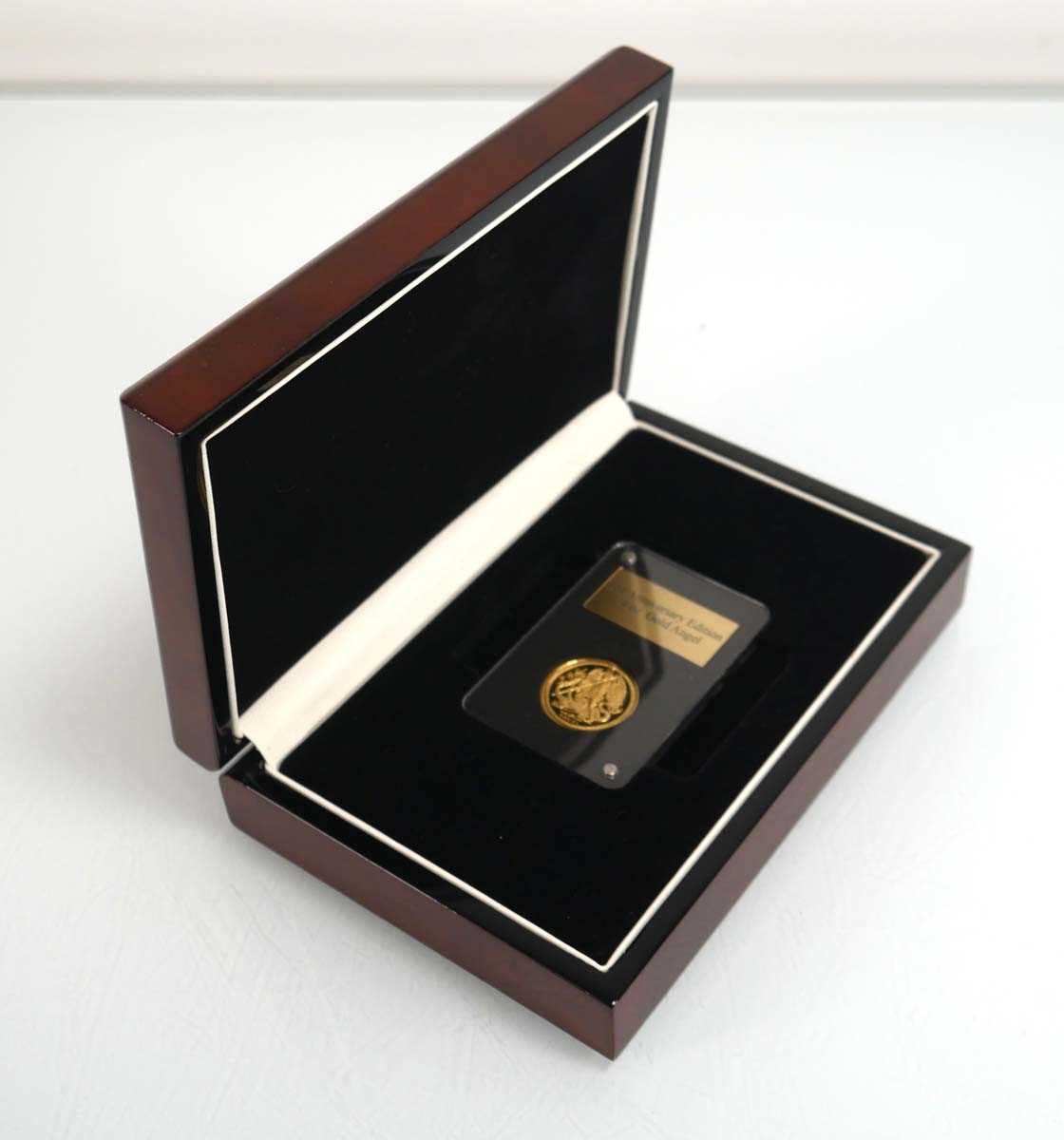 Lot 946 - A London Mint Isle of Man 1/4 oz gold angel...