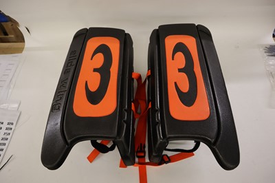 Lot Pair of OBO large hockey GK leg pads and pair...