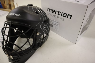 Lot Mercian Genesis 3 hockey GK helmet,...