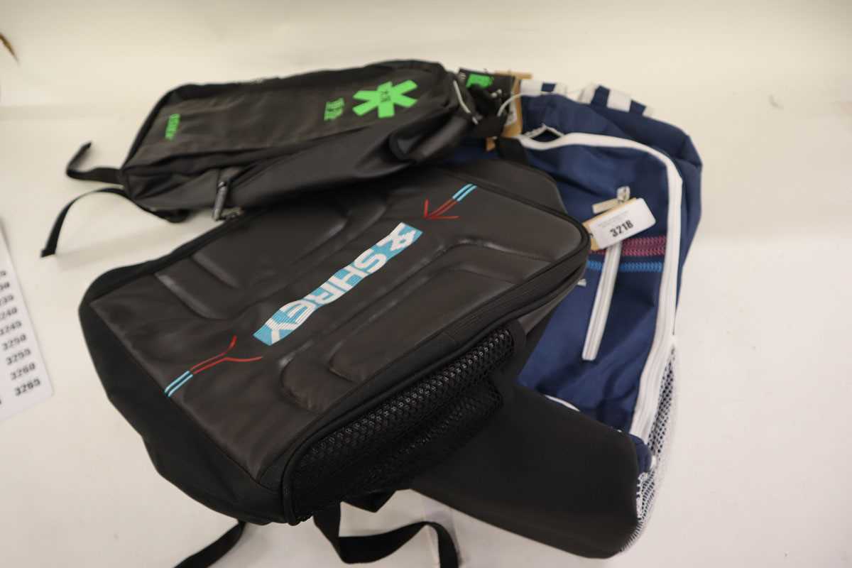 Lot Oasaka, Shrey and Mercian hockey backpacks