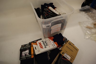 Lot Box containing various sports socks