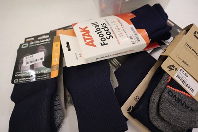 Lot Box containing various sports socks