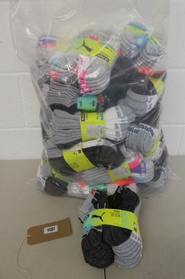 Lot 1137 - A bag containing a large qty of kids Puma low...