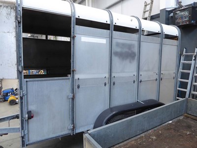 Lot 4269 - Ifor Williams twin axle Livestock trailer with...