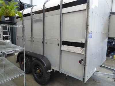 Lot 4269 - Ifor Williams twin axle Livestock trailer with...